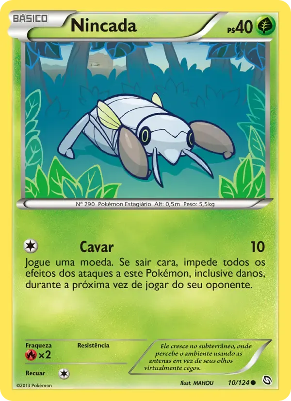 Nincada — Dragões Enaltecidos 10 Portuguese Pokémon card