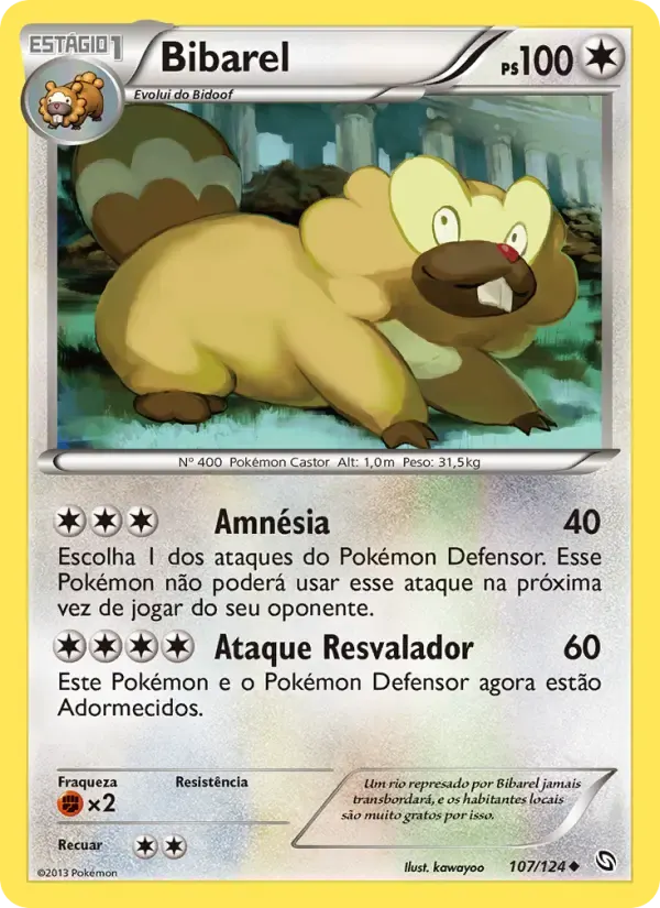 Bibarel — Dragões Enaltecidos 107 Portuguese Pokémon card