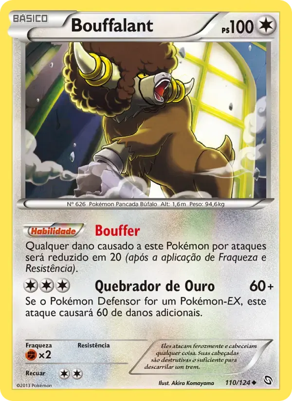 Bouffalant — Dragões Enaltecidos 110 Portuguese Pokémon card