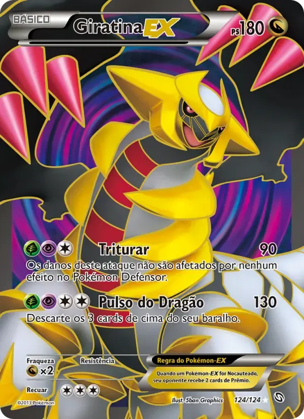 Giratina-EX — Dragões Enaltecidos 124 Portuguese Pokémon card