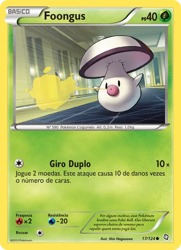Foongus — Dragões Enaltecidos 17 Portuguese Pokémon card