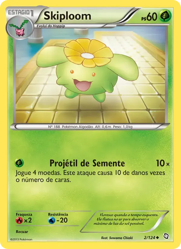Skiploom — Dragões Enaltecidos 2 Portuguese Pokémon card