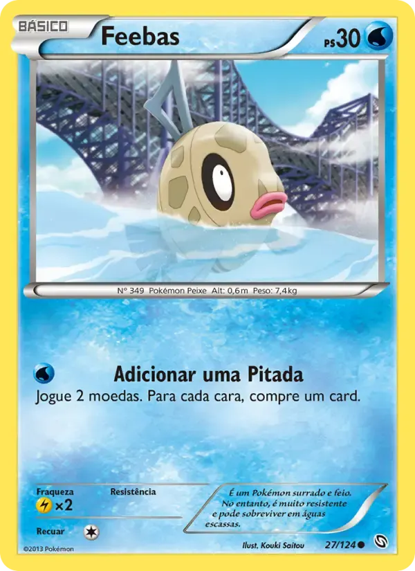 Feebas — Dragões Enaltecidos 27 Portuguese Pokémon card