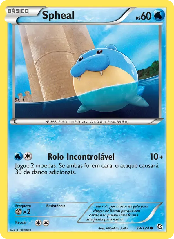 Spheal — Dragões Enaltecidos 29 Portuguese Pokémon card