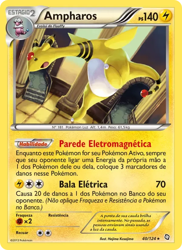 Ampharos — Dragões Enaltecidos 40 Portuguese Pokémon card