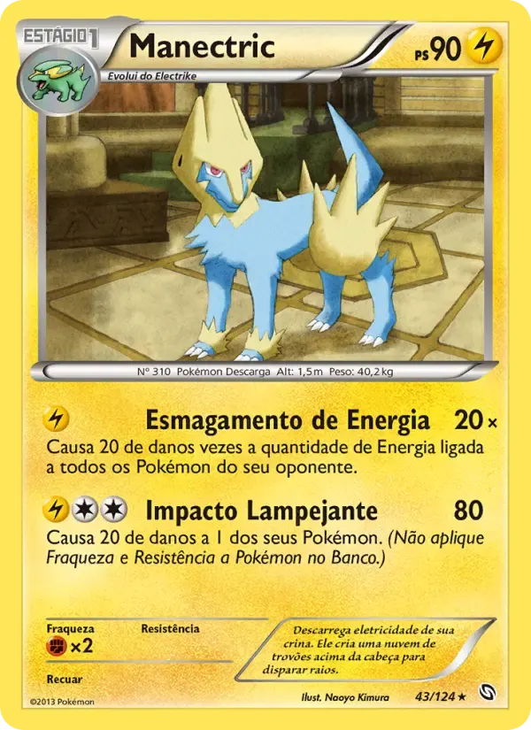 Manectric — Dragões Enaltecidos 43 Portuguese Pokémon card