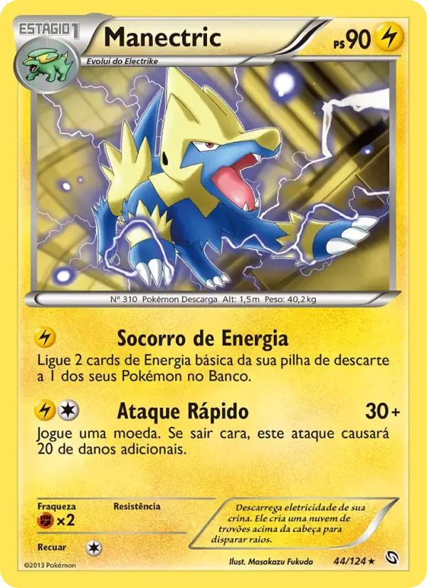 Manectric — Dragões Enaltecidos 44 Portuguese Pokémon card