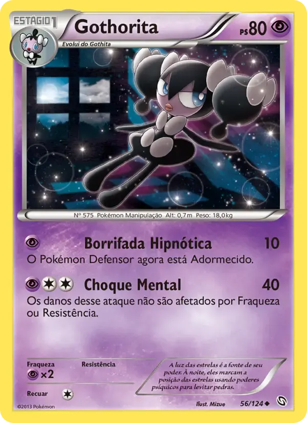 Gothorita — Dragões Enaltecidos 56 Portuguese Pokémon card