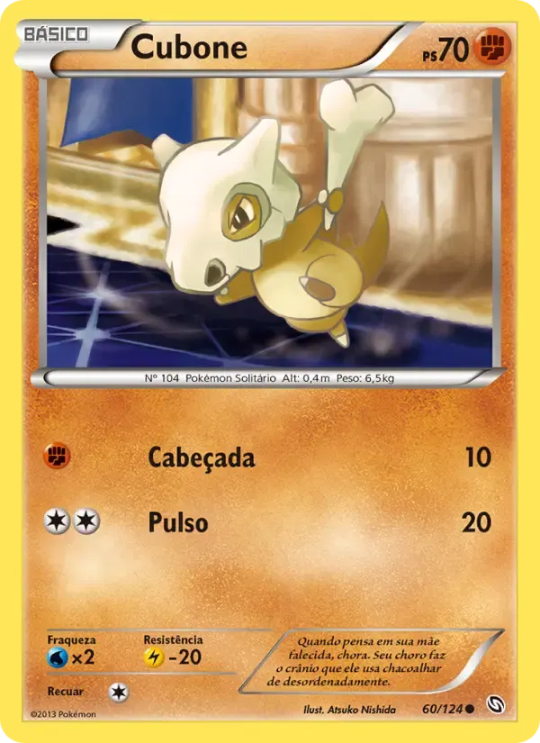 Cubone — Dragões Enaltecidos 60 Portuguese Pokémon card