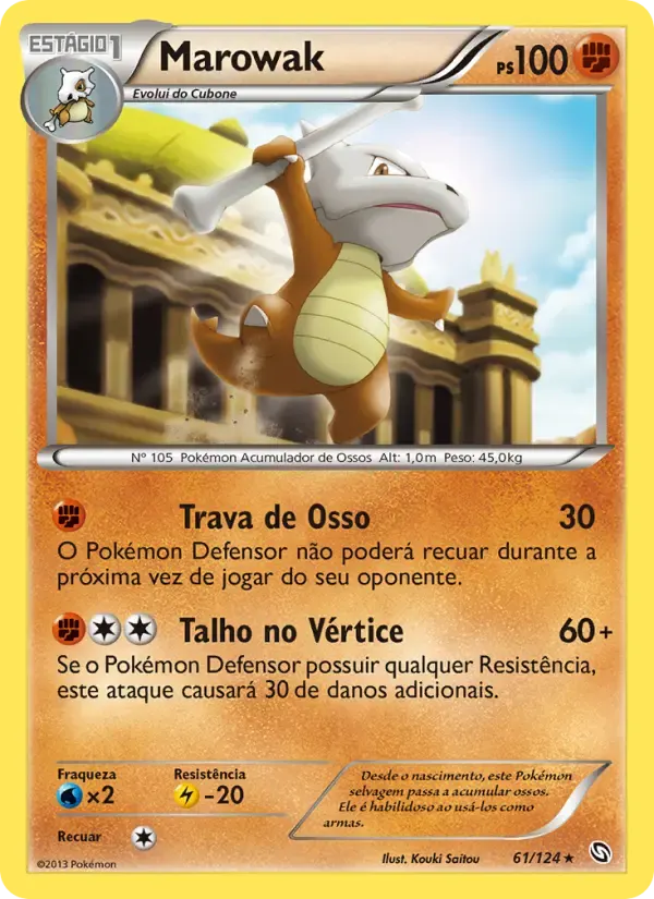 Marowak — Dragões Enaltecidos 61 Portuguese Pokémon card