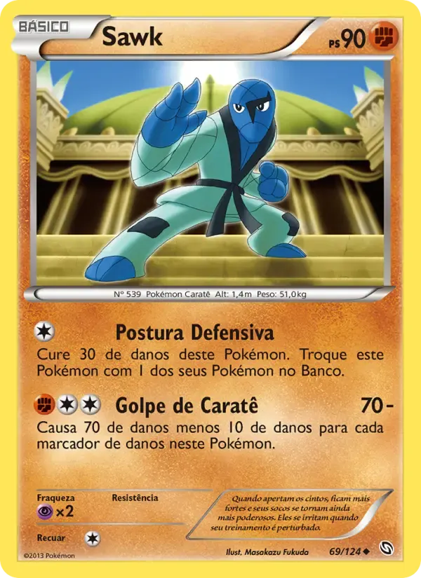 Sawk — Dragões Enaltecidos 69 Portuguese Pokémon card