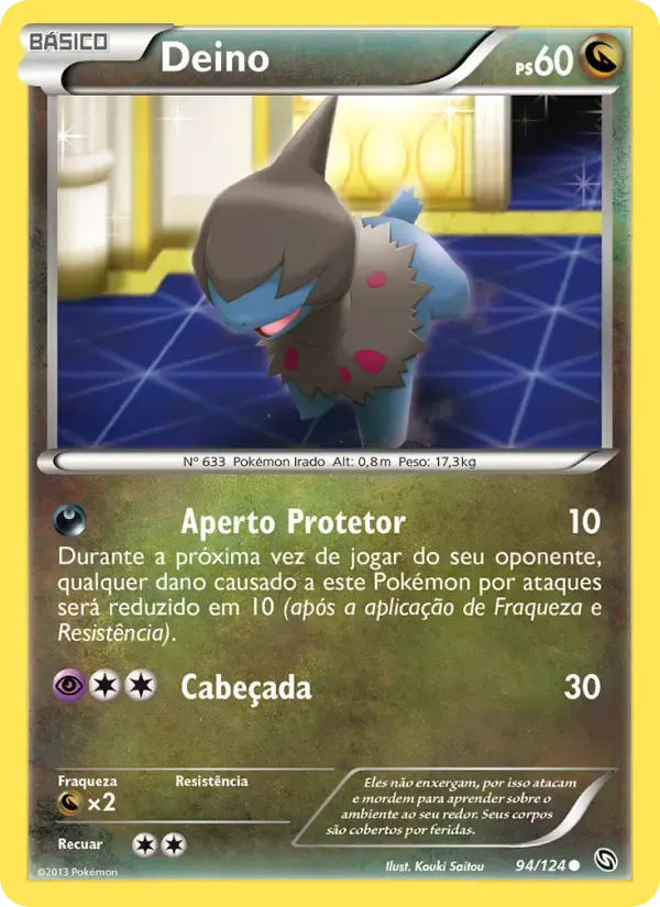 Deino — Dragões Enaltecidos 94 Portuguese Pokémon card