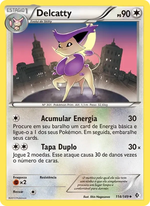 Delcatty — Fronteiras Cruzadas 114 Portuguese Pokémon card