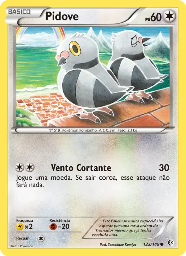Pidove — Fronteiras Cruzadas 123 Portuguese Pokémon card