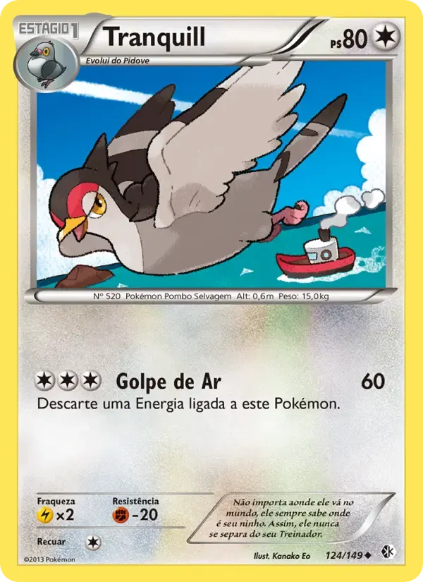 Tranquill — Fronteiras Cruzadas 124 Portuguese Pokémon card