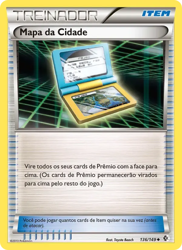 Mapa da Cidade — Fronteiras Cruzadas 136 Portuguese Pokémon card