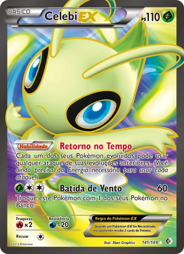 Celebi-EX — Fronteiras Cruzadas 141 Portuguese Pokémon card