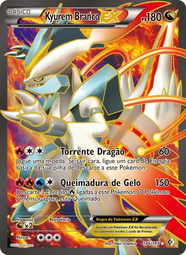 Kyurem Branco-EX — Fronteiras Cruzadas 146 Portuguese Pokémon card