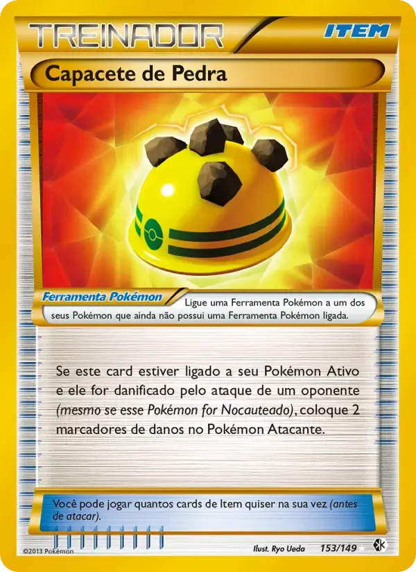 Capacete de Pedra — Fronteiras Cruzadas 153 Portuguese Pokémon card