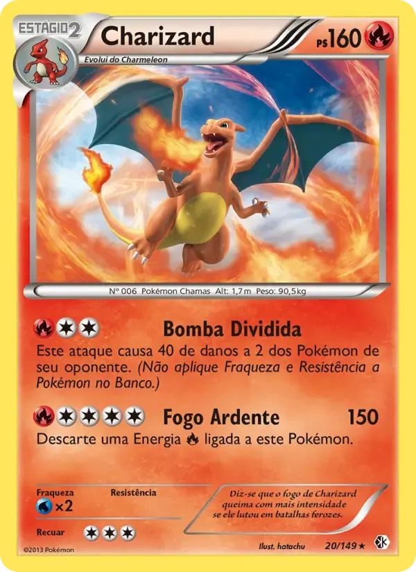 Charizard — Fronteiras Cruzadas 20 Portuguese Pokémon card