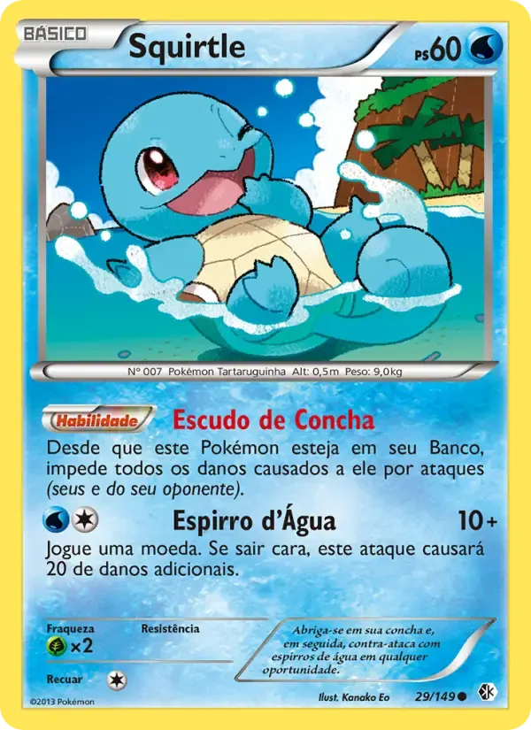 Squirtle — Fronteiras Cruzadas 29 Portuguese Pokémon card