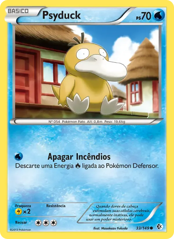 Psyduck — Fronteiras Cruzadas 33 Portuguese Pokémon card