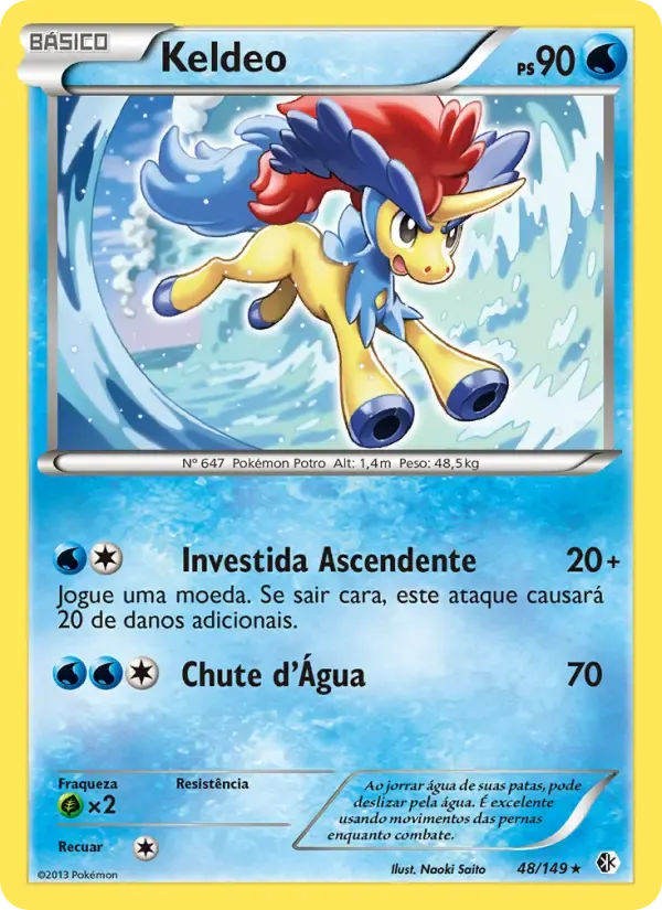 Keldeo — Fronteiras Cruzadas 48 Portuguese Pokémon card