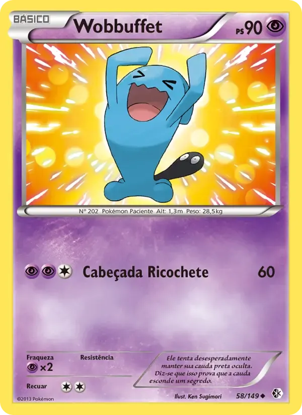 Wobbuffet — Fronteiras Cruzadas 58 Portuguese Pokémon card