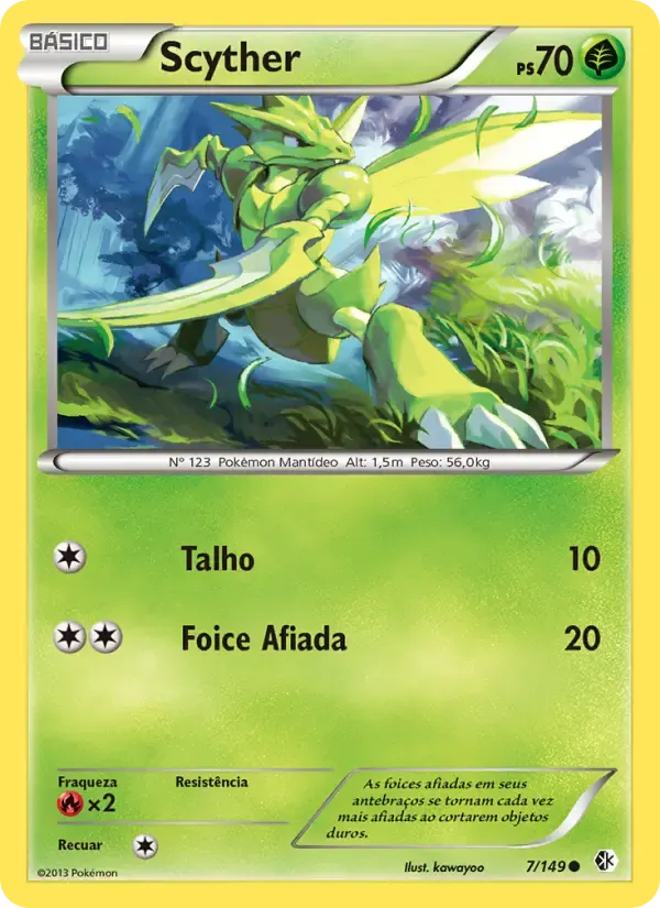 Scyther — Fronteiras Cruzadas 7 Portuguese Pokémon card