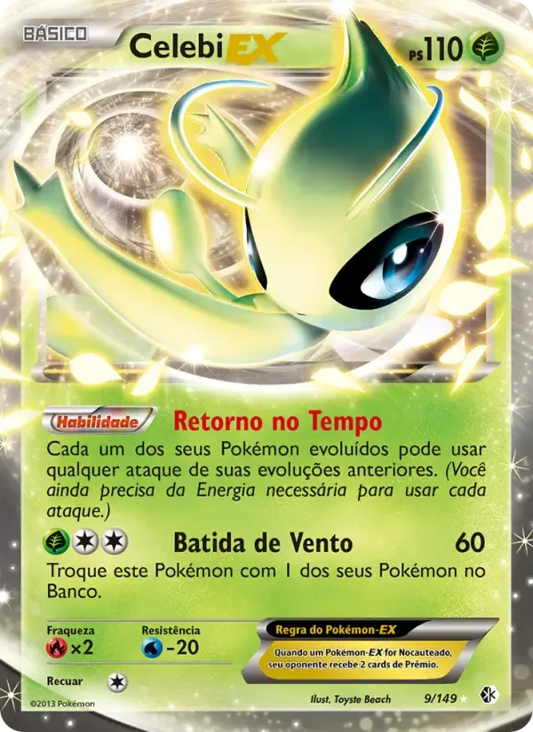 Celebi-EX — Fronteiras Cruzadas 9 Portuguese Pokémon card