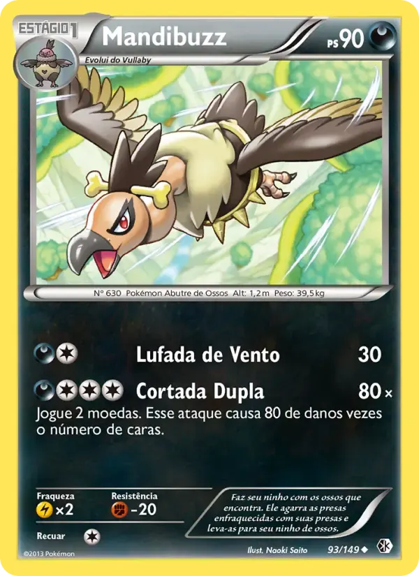 Mandibuzz — Fronteiras Cruzadas 93 Portuguese Pokémon card