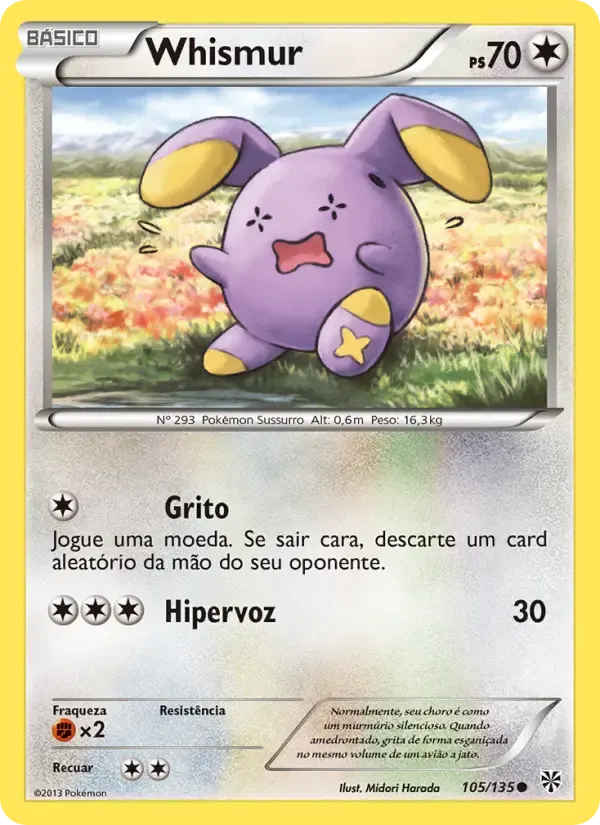 Whismur — Tempestade de Plasma 105 Portuguese Pokémon card