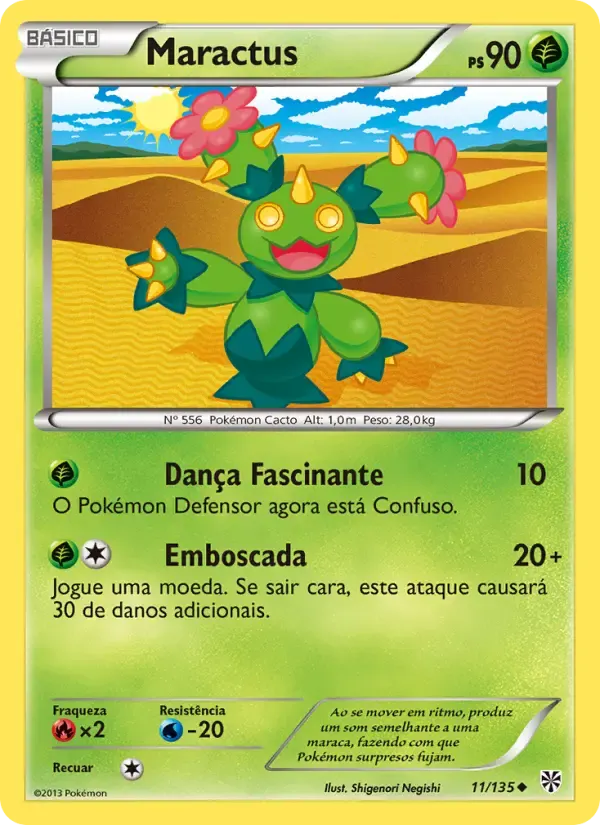 Maractus — Tempestade de Plasma 11 Portuguese Pokémon card