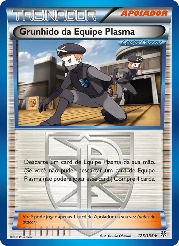 Grunhido da Equipe Plasma — Tempestade de Plasma 125 Portuguese Pokémon card