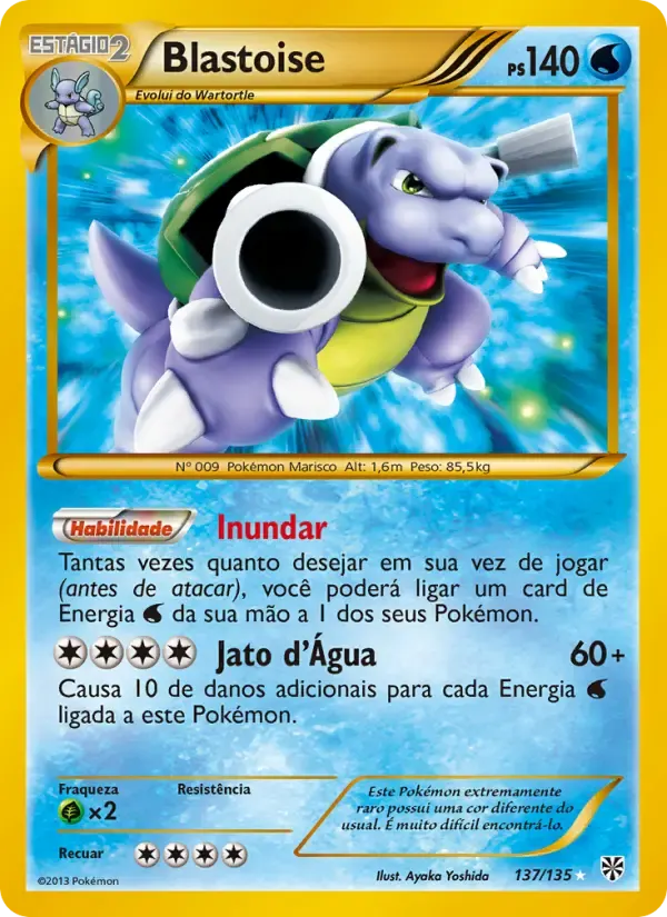 Blastoise — Tempestade de Plasma 137 Portuguese Pokémon card