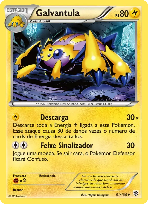 Galvantula — Tempestade de Plasma 51 Portuguese Pokémon card