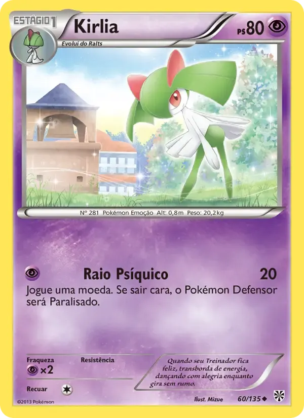 Kirlia — Tempestade de Plasma 60 Portuguese Pokémon card
