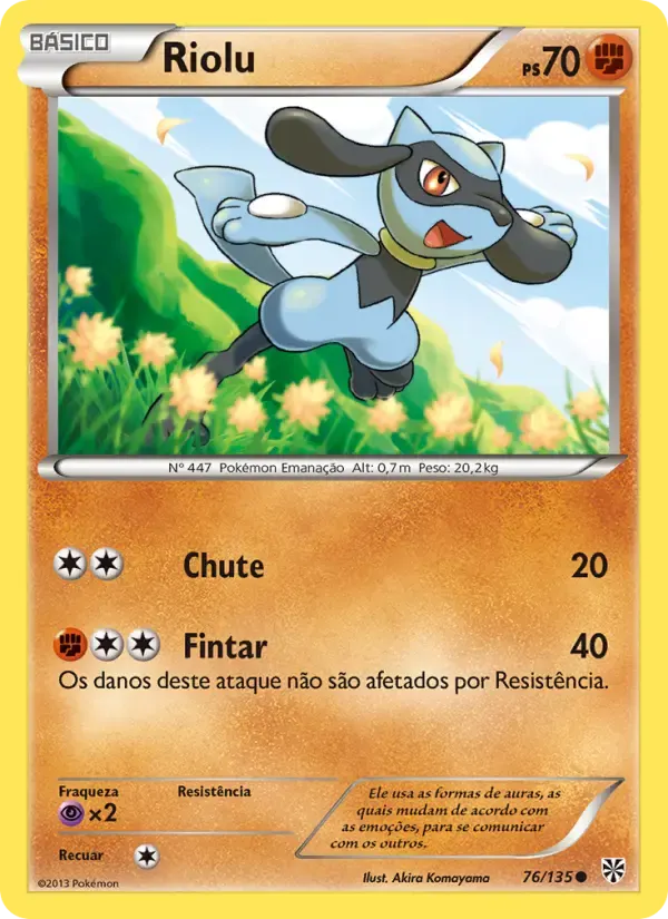 Riolu — Tempestade de Plasma 76 Portuguese Pokémon card