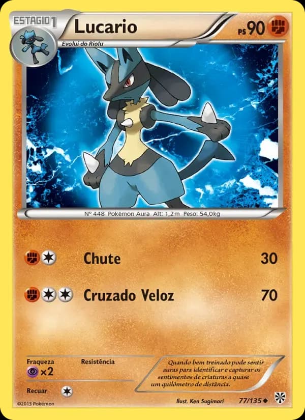 Lucario — Tempestade de Plasma 77 Portuguese Pokémon card