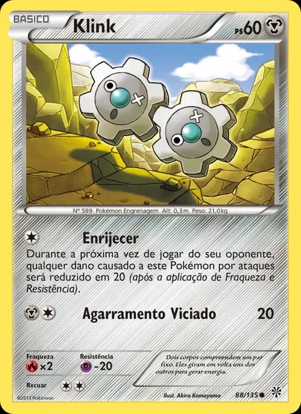 Klink — Tempestade de Plasma 88 Portuguese Pokémon card