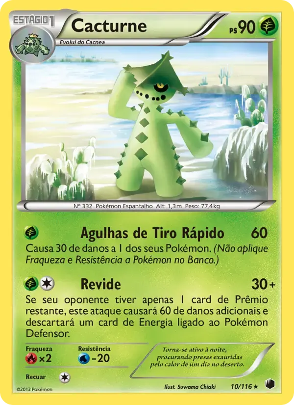 Cacturne — Congelamento de Plasma 10 Portuguese Pokémon card