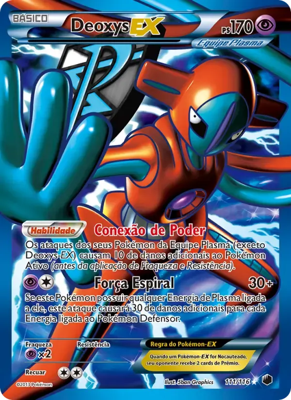 Deoxys-EX — Congelamento de Plasma 111 Portuguese Pokémon card
