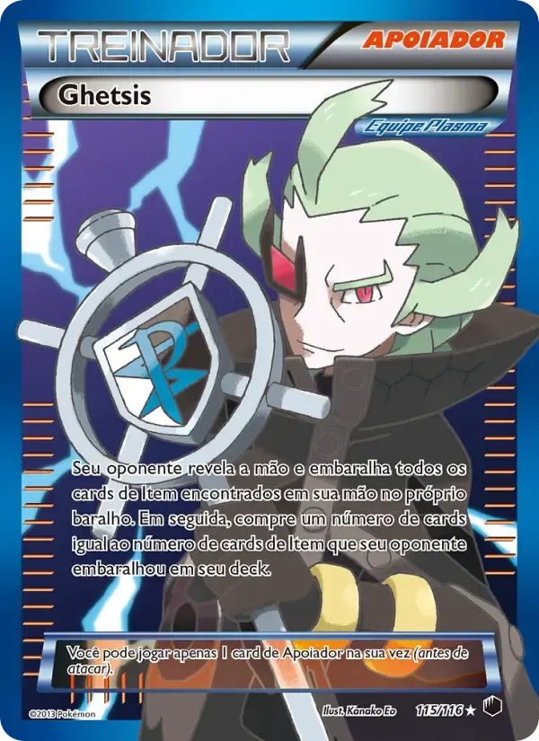 Ghetsis — Congelamento de Plasma 115 Portuguese Pokémon card