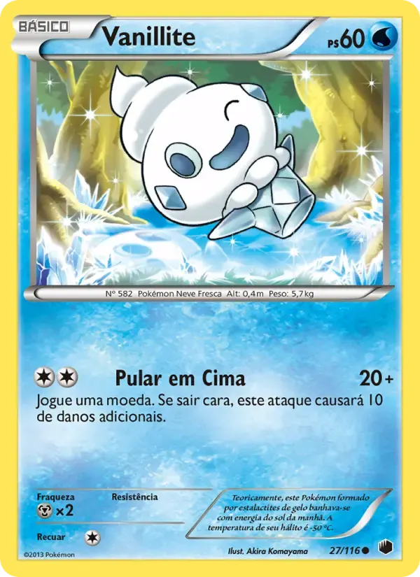 Vanillite — Congelamento de Plasma 27 Portuguese Pokémon card