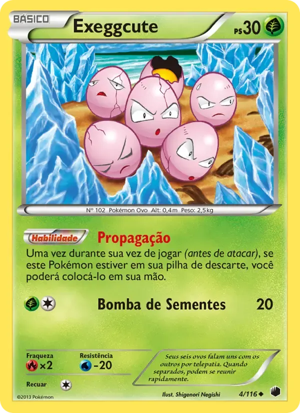 Exeggcute — Congelamento de Plasma 4 Portuguese Pokémon card