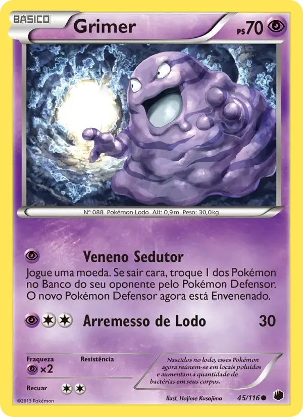 Grimer — Congelamento de Plasma 45 Portuguese Pokémon card