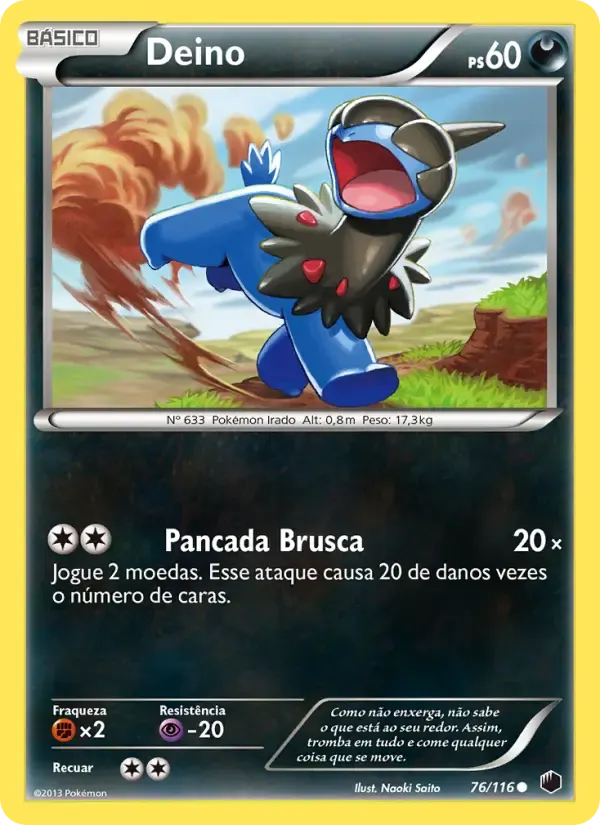 Deino — Congelamento de Plasma 76 Portuguese Pokémon card