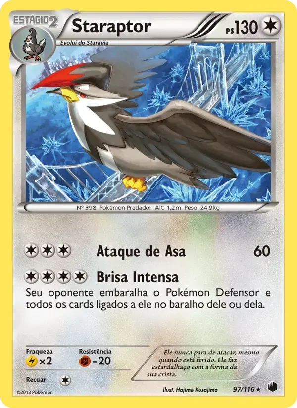 Staraptor — Congelamento de Plasma 97 Portuguese Pokémon card