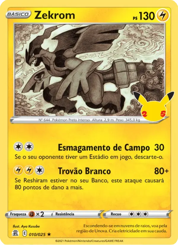Zekrom — Celebrações 10 Portuguese Pokémon card