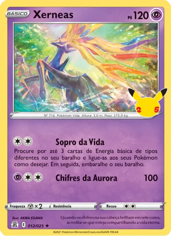 Xerneas — Celebrações 12 Portuguese Pokémon card